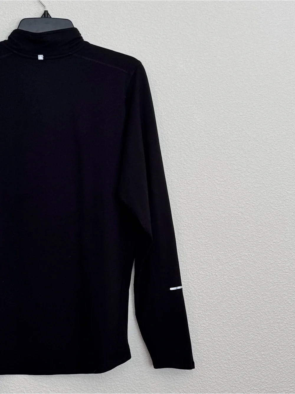Nike Women's Running Black Quarter-Zip Long Sleeve Top